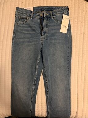 H&M Light Blue High-Rise Skinny Jeans